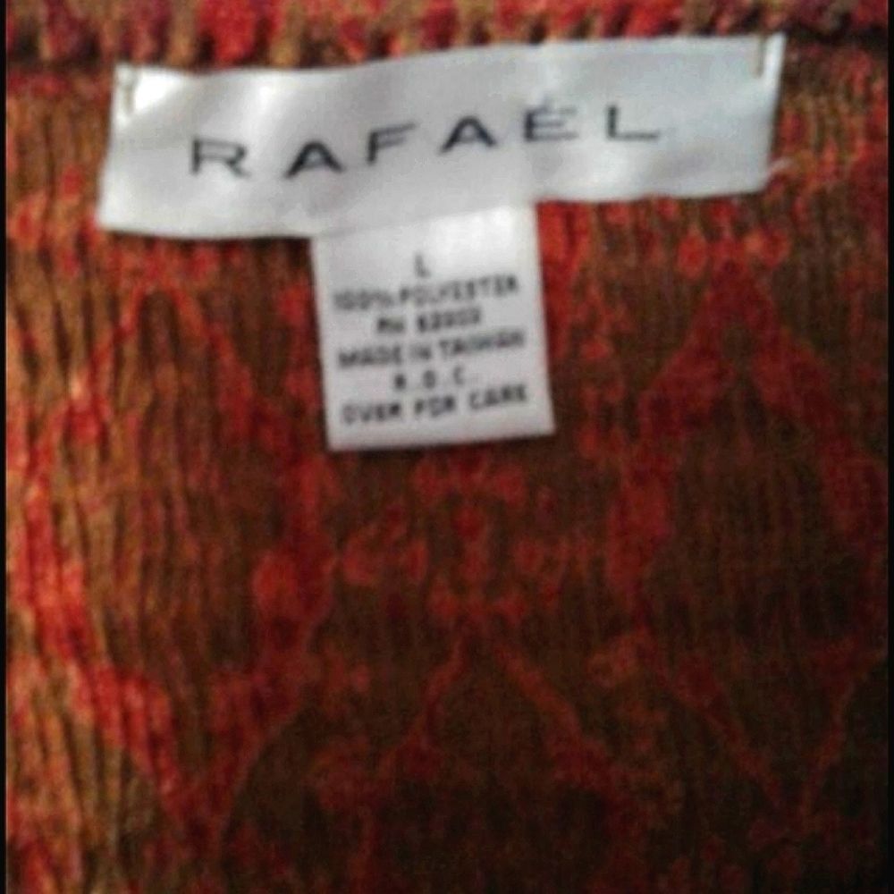 RAFAEL Rust Ribbed Texture Button Down Long Sleeve Cardigan Top L - Picture 6 of 6